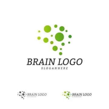 Brain Logo Vector Template. Brain Logo Concepts Stock Illustration