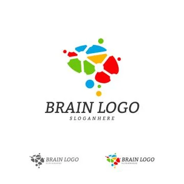 Brain Logo Vector Template. Brain Logo Concepts Stock Illustration