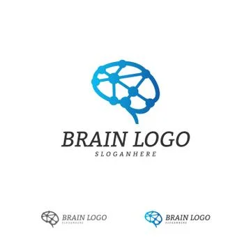 Brain Logo Vector Template. Brain Logo Concepts Stock Illustration