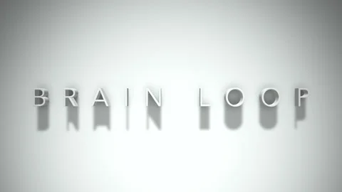 Brain loop 3D title animation with shadows on a white background Stock Footage 297666408