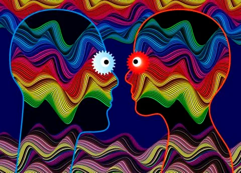 Brain in Love Illustrazione stock