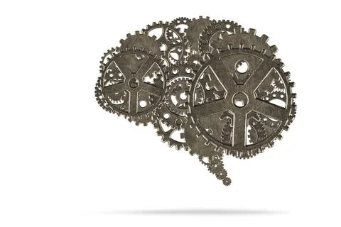 Brain made gears Stock Photos