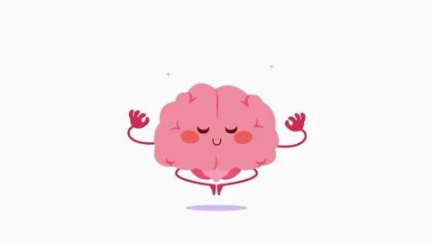 Brain Making Yoga Loopable Animation Stock Footage 296535540