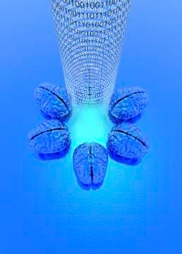 Brain mapping, conceptual artwork Stock Illustration