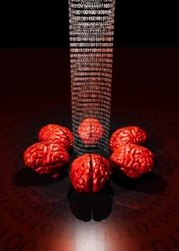 Brain mapping, conceptual artwork Stock Illustration