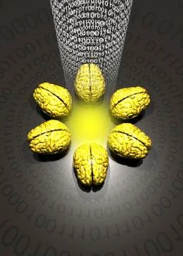 Brain mapping, conceptual artwork Stock Illustration