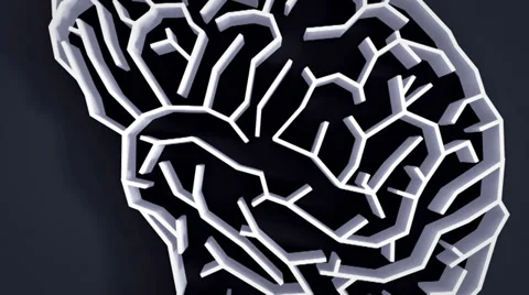 Brain maze animation high definition Stock Footage 39243565