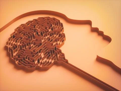 Brain Maze Cerebral Behavior Concept Stock-Illustration