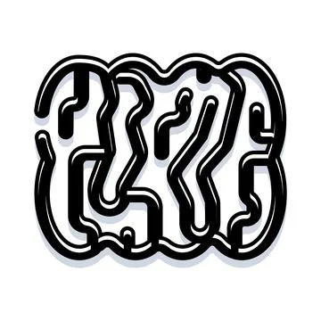 Brain maze puzzle developing mind intelligence concept Illustrazione stock