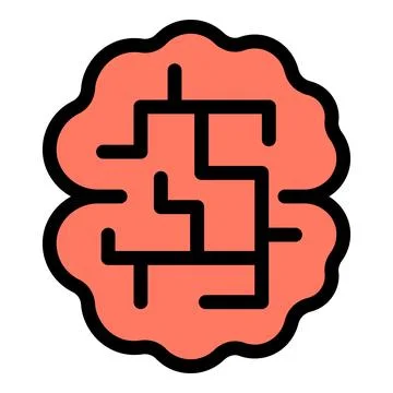 Brain maze representing problem solving and intelligence イラスト素材