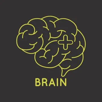 Brain medical logo vector Stock Illustration