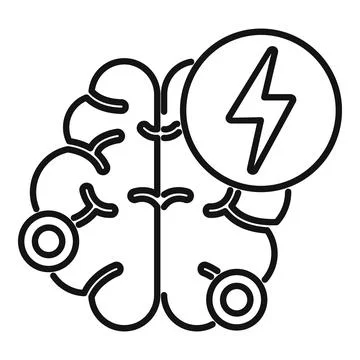 Brain memory part icon outline vector. Work lost care Illustrazione stock
