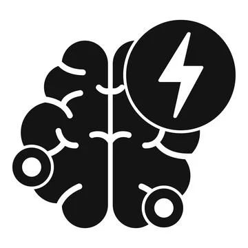 Brain memory part icon simple vector. Work lost care Illustrazione stock