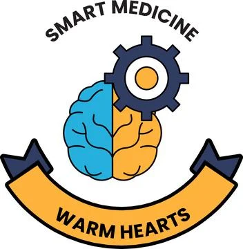 Brain merges with a gear, symbolizing smart medicine Stock Illustration