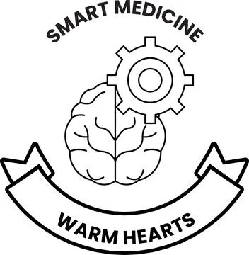 Brain merges with a gear, symbolizing smart medicine Stock Illustration