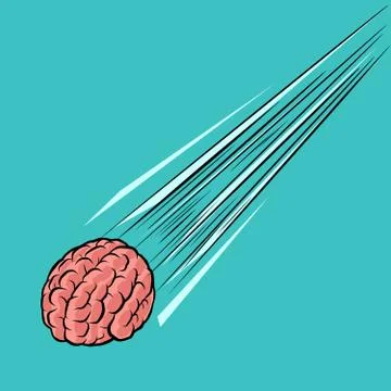 Brain meteor. the intelligence of the human mind Stock Illustration