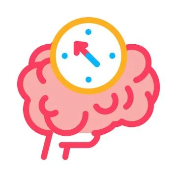 Brain mind compass icon vector outline illustration 库存插图