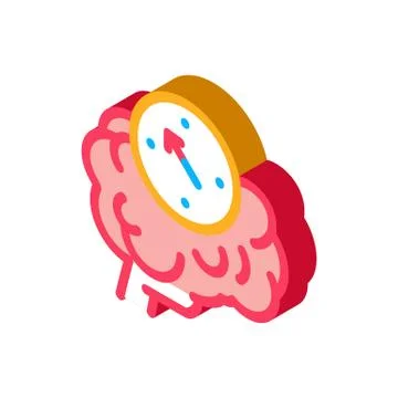 Brain mind compass isometric icon vector illustration 스톡 일러스트