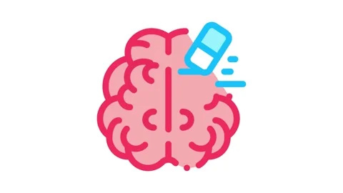 Brain mind erase eraser Icon Animation Stock Footage 145275794