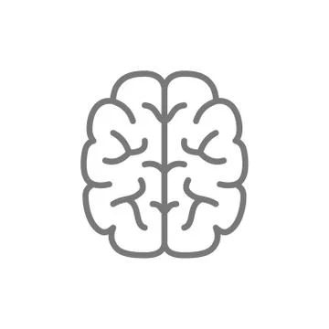 Brain, mind, intelligence line icon. Stock Illustration