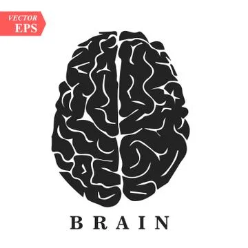 Brain, mind or intelligence flat icon for apps and websites Stock Illustration
