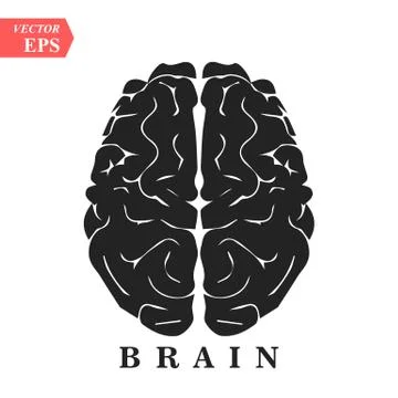 Brain, mind or intelligence flat icon for apps and websites Stock Illustration