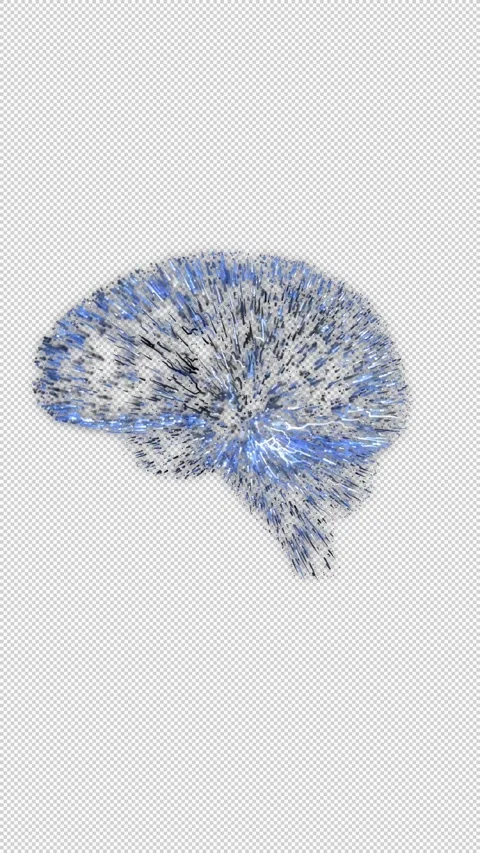 BRAIN MIND SET VERTICAL 1080 x 1920 WITH ALPHA CHANNEL Stockbeeldmateriaal 332670796