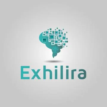 Brain mind technology intelligence vector logo design. Stock Illustration