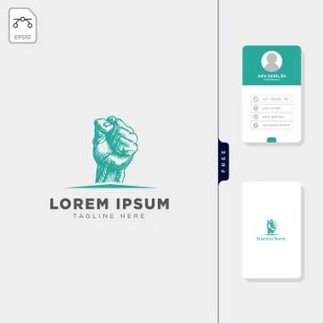 Brain molecular tech logo template vector illustration, and free business car Illustrazione stock