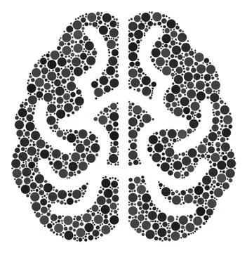 Brain Mosaic of Dots Illustrazione stock