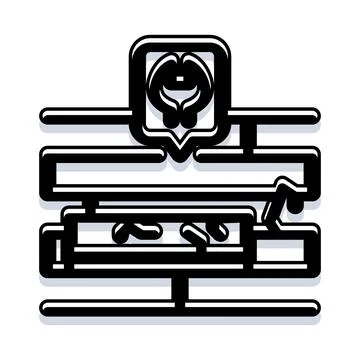 Brain navigating labyrinth maze pathway concept Illustrazione stock