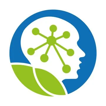 Brain Network Connection Intelligence Logo Design Vector Stock Illustration