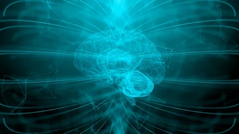 Brain neural network cognitive design sixth sense or AI abstract knowledge  Stock Footage 97200363