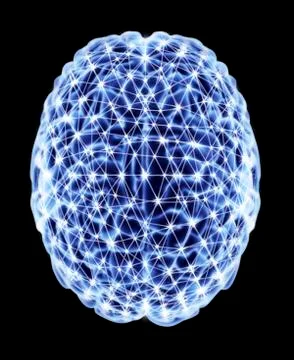 Brain, neural network Illustrazione stock