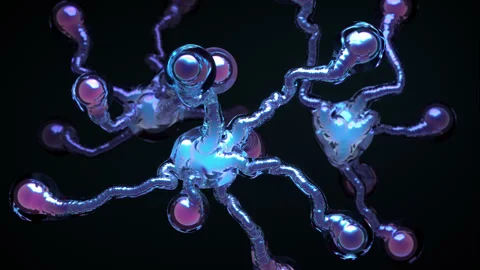 Brain neurons generate nerve impulses and transmit information Stock Footage 323757924