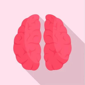 Brain neurons icon, flat style イラスト素材