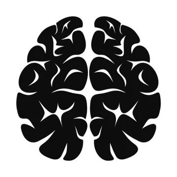 Brain neurons icon, simple style Stock Illustration