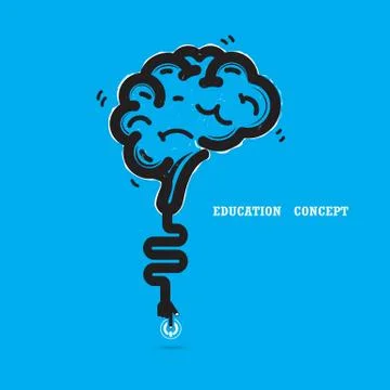 Brain opening concept.Creative brain abstract vector logo design template. Stock-Illustration