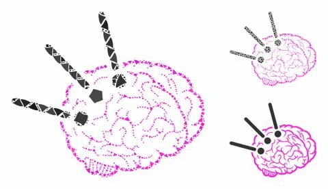 Brain operation Composition Icon of Tremulant Items 스톡 일러스트
