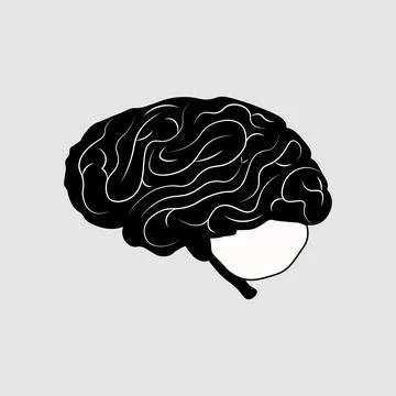 Brain or mind side view l vector icon for medical websites Stock Illustration
