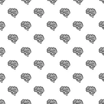 Brain organ pattern seamless Illustrazione stock