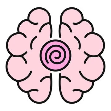 Brain organ representing intelligence and creative thinking Stockillustratie
