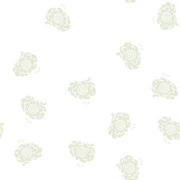 Brain pain glyph seamless pattern Stock Illustration