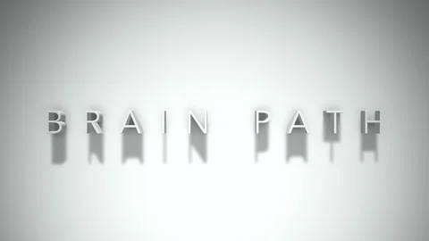 Brain path 3D title animation with shadows on a white background Stock Footage 297666393