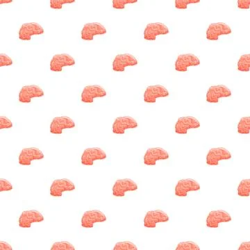 Brain pattern forming seamless background for science concepts Stock Illustration