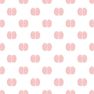 Brain pattern forming seamless medical intelligence background Stock Illustration