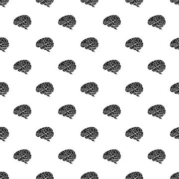Brain pattern seamless Stock Illustration