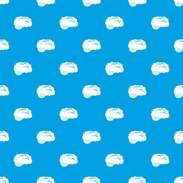 Brain pattern vector seamless blue Illustrazione stock