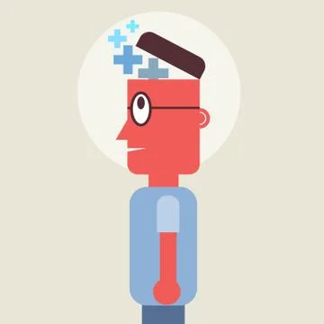 Brain plus Stock Illustration