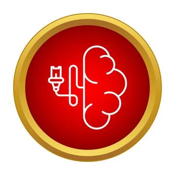 Brain power charging creativity and knowledge transfer concept Illustrazione stock